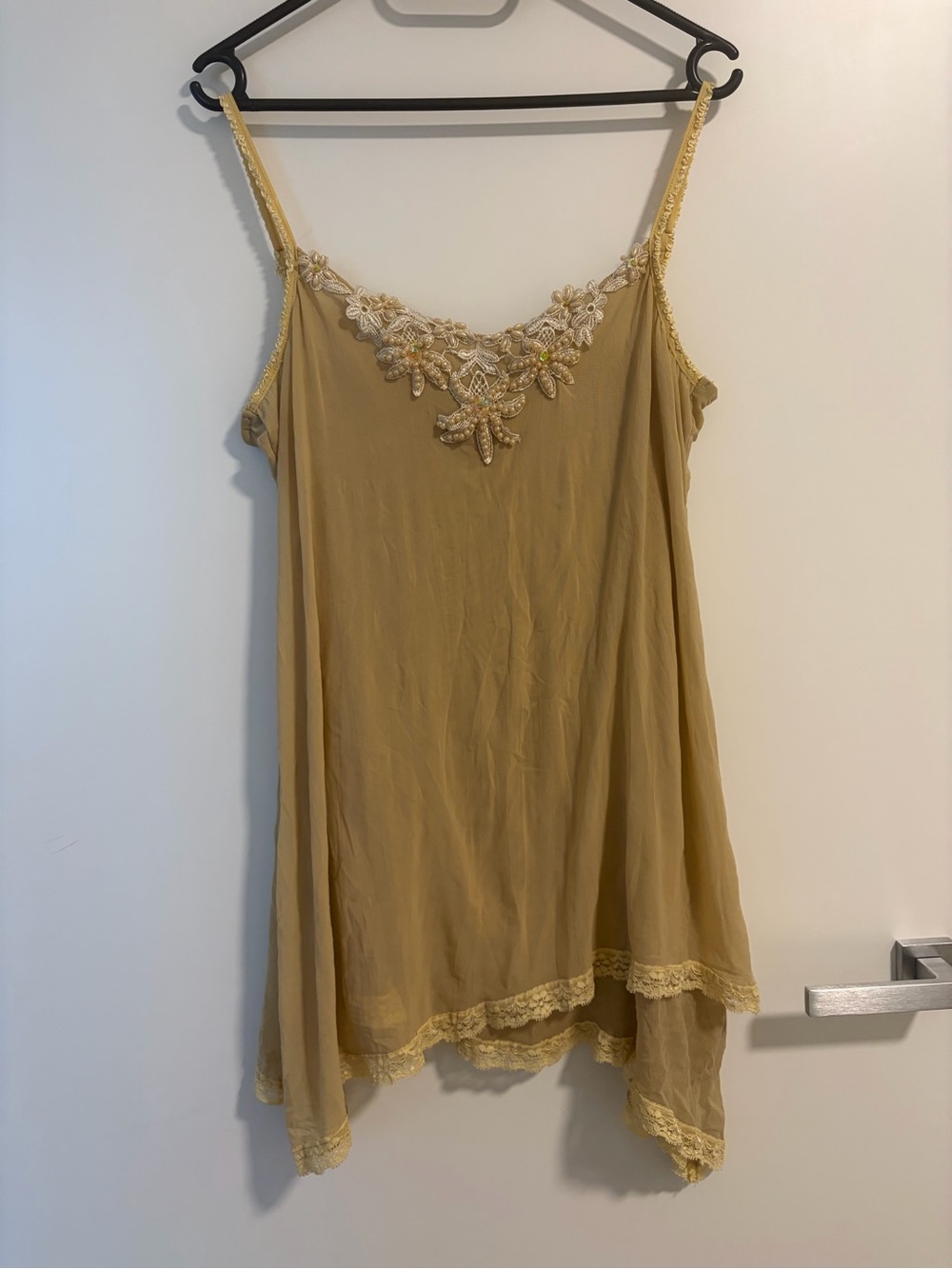 Vintage Y2K asymmetrical beaded pearl fairy top whimsygoth ethereal